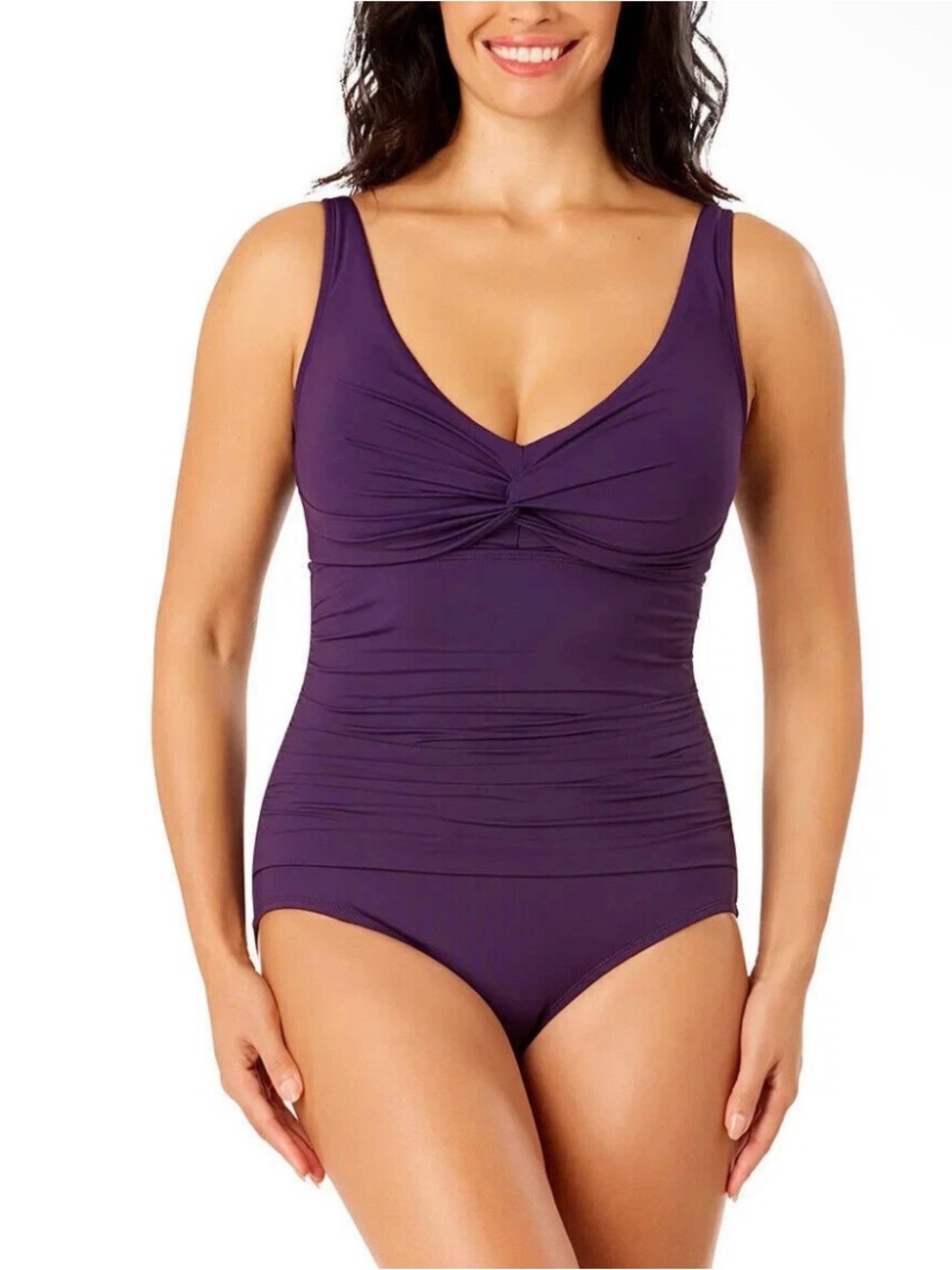Lands' End Women’s Swimsuit Dark Purple Large